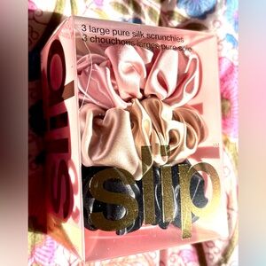 Slip 100% Silk Hair Scrunchies - Blush, Beige, Black